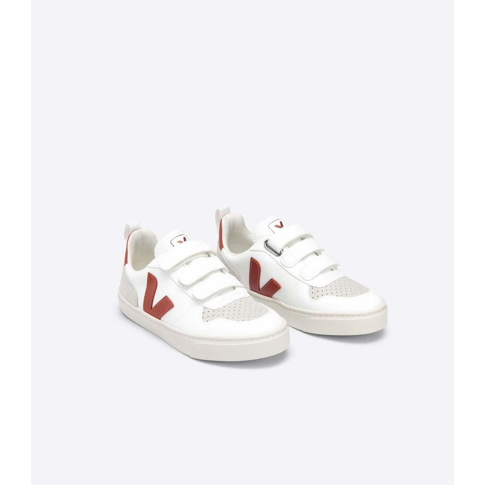 Veja V-10 CWL Cipő Gyerek White/Burgundy | HU 785ILH